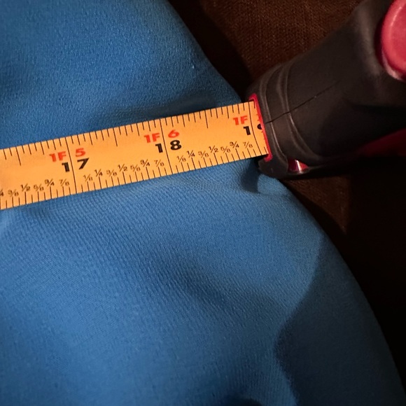 Alfred Angelo Marine Blue Sheer Baby Doll/Shift Midi Dress Sz 10 Draped … - Picture 15 of 16